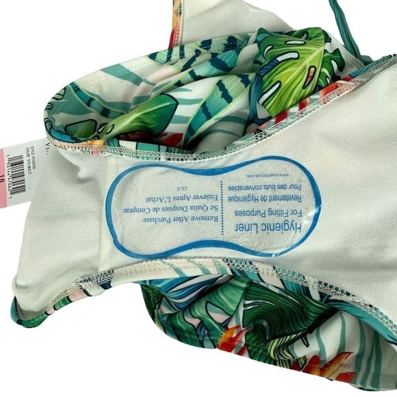 Vince Camuto Tropical Print Criss Cross one-Piece Swimsuit size 10 - Picture 4 of 5